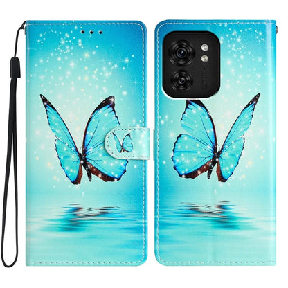 For Motorola Edge 40 5G Artistic Printing Leather Wallet Case