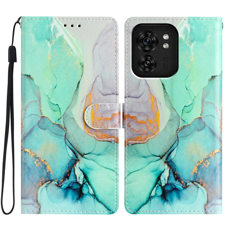 For Motorola Edge 40 5G Artistic Printing Leather Wallet Case