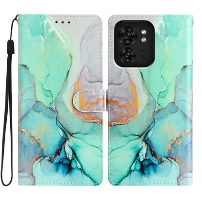 For Motorola Edge 40 5G Artistic Printing Leather Wallet Case