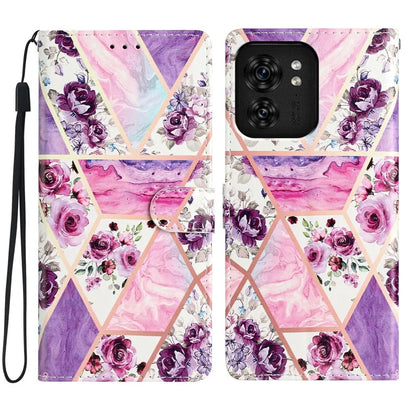For Motorola Edge 40 5G Artistic Printing Leather Wallet Case