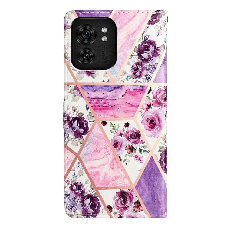 For Motorola Edge 40 5G Artistic Printing Leather Wallet Case