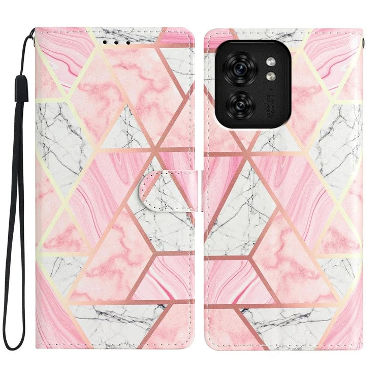 For Motorola Edge 40 5G Artistic Printing Leather Wallet Case