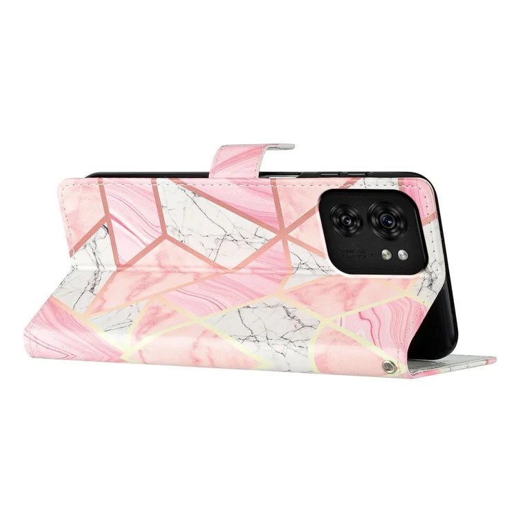 For Motorola Edge 40 5G Artistic Printing Leather Wallet Case