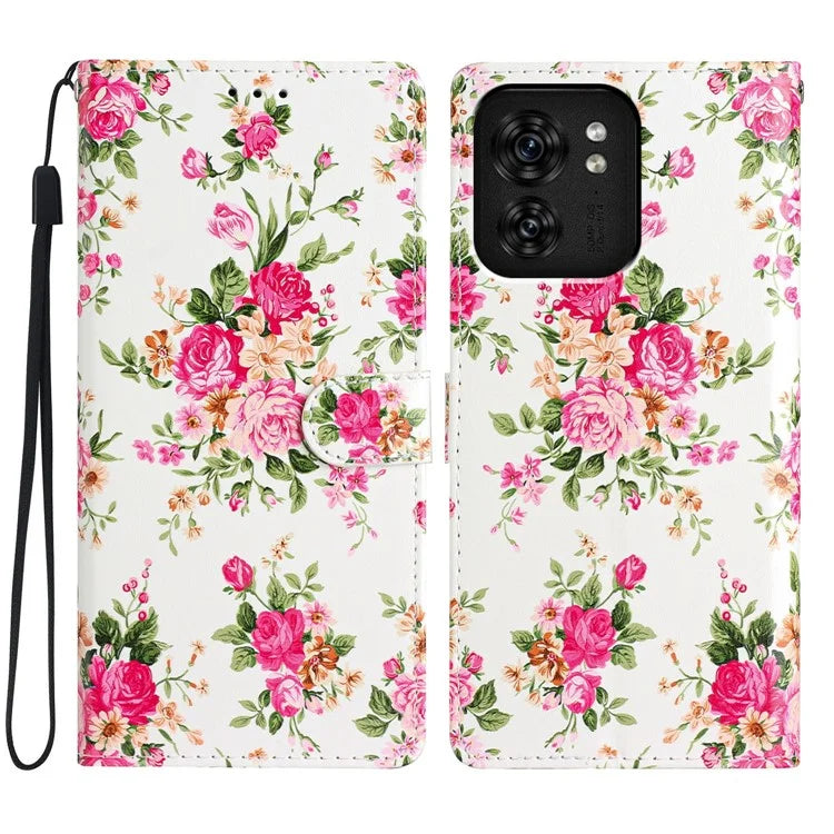 For Motorola Edge 40 5G Artistic Printing Leather Wallet Case