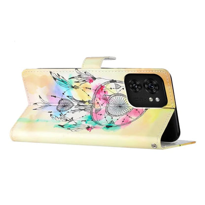 For Motorola Edge 40 5G Artistic Printing Leather Wallet Case