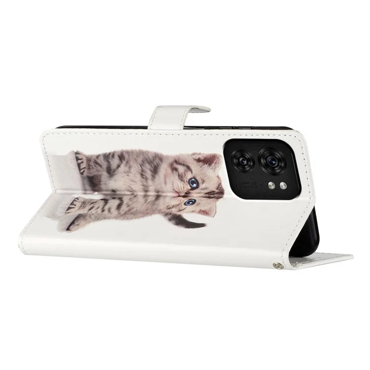 For Motorola Edge 40 5G Artistic Printing Leather Wallet Case