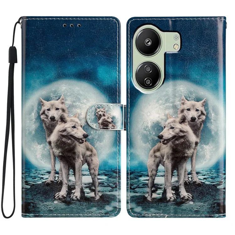 For Xiaomi Redmi 13C 4G / Poco C65 4G Leather Case with Card Pocket