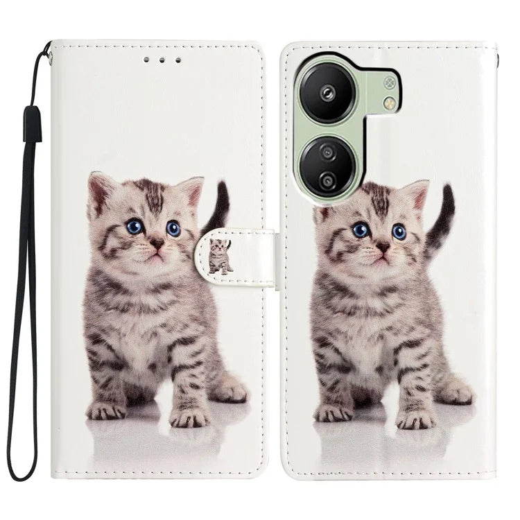 For Xiaomi Redmi 13C 4G / Poco C65 4G Leather Case with Card Pocket