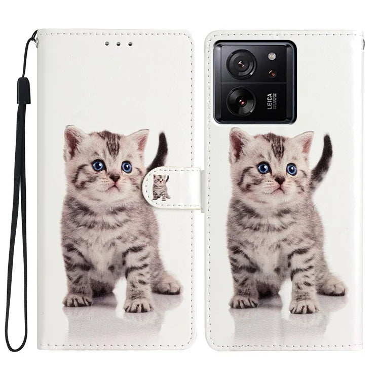 For Xiaomi 13T / 13T Pro / Redmi K60 Ultra Pattern Card Slot Leather Case