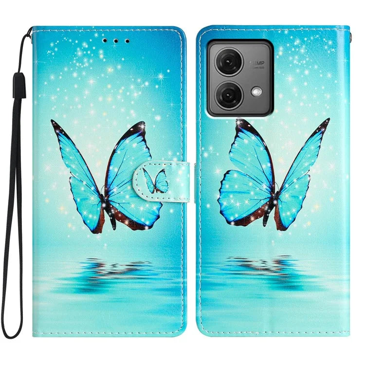 For Motorola Moto G84 5G Leather Case Wallet Cover with Card Slot Holder Stand
