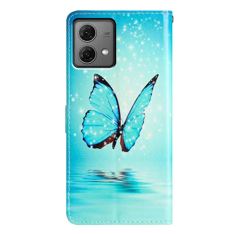 For Motorola Moto G84 5G Leather Case Wallet Cover with Card Slot Holder Stand