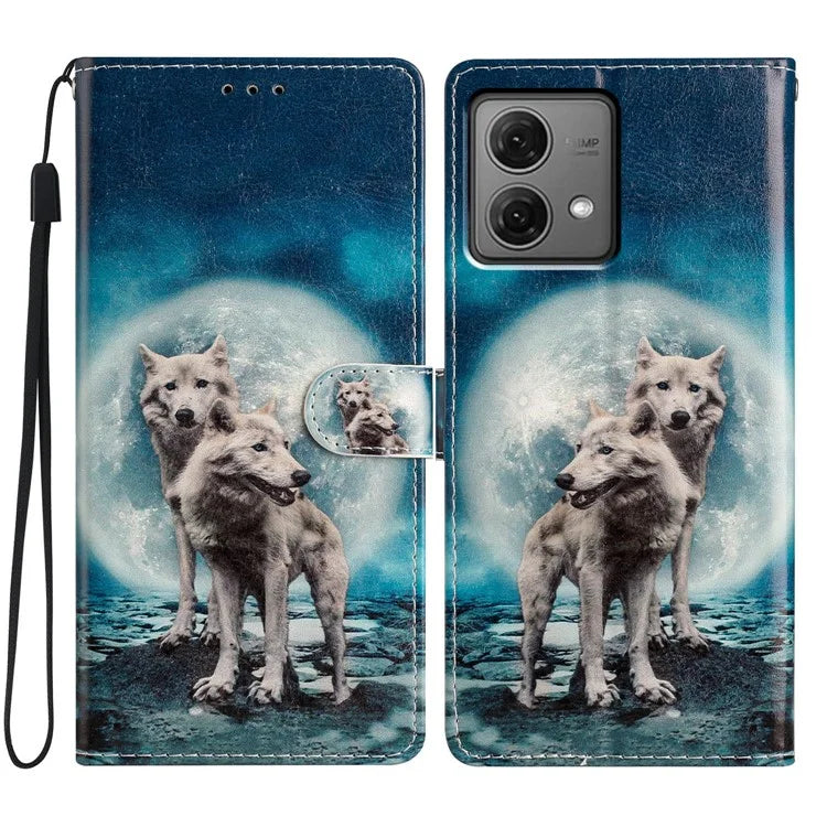 For Motorola Moto G84 5G Leather Case Wallet Cover with Card Slot Holder Stand