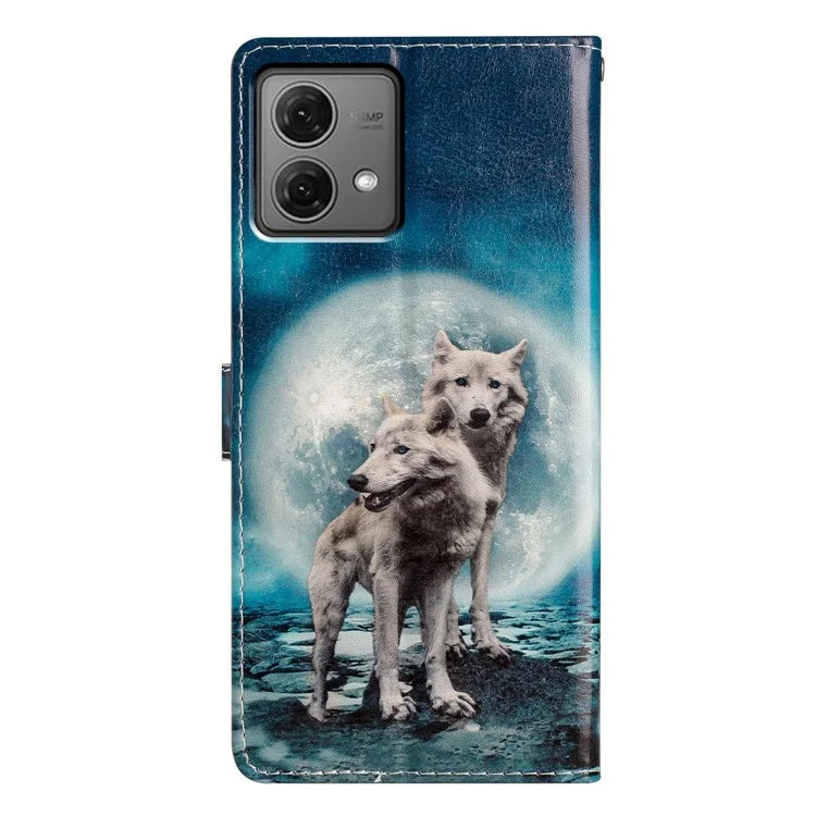 For Motorola Moto G84 5G Leather Case Wallet Cover with Card Slot Holder Stand