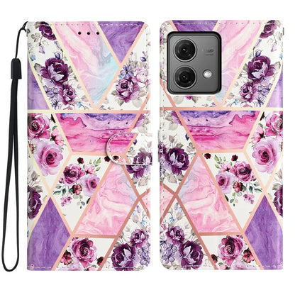 For Motorola Moto G84 5G Leather Case Wallet Cover with Card Slot Holder Stand
