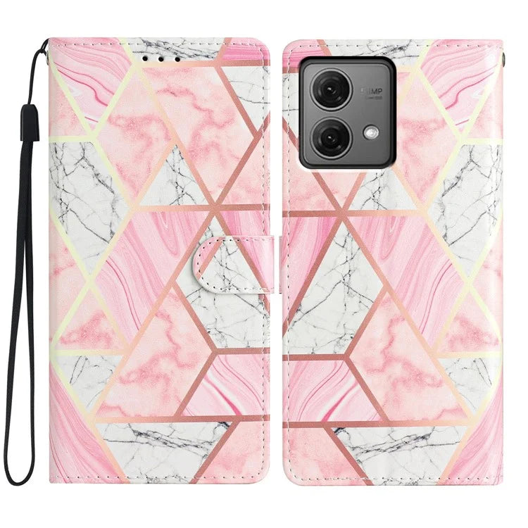 For Motorola Moto G84 5G Leather Case Wallet Cover with Card Slot Holder Stand