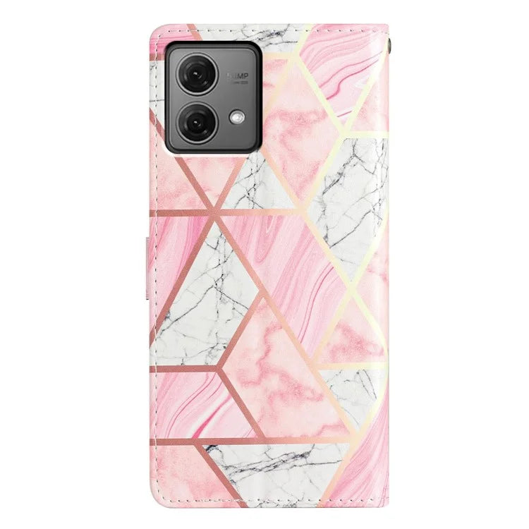 For Motorola Moto G84 5G Leather Case Wallet Cover with Card Slot Holder Stand