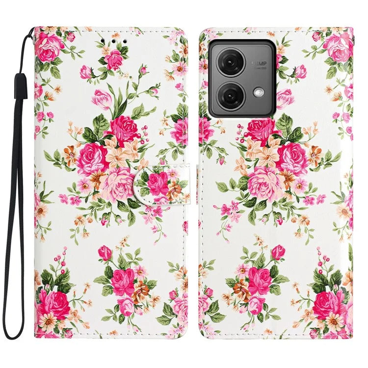 For Motorola Moto G84 5G Leather Case Wallet Cover with Card Slot Holder Stand