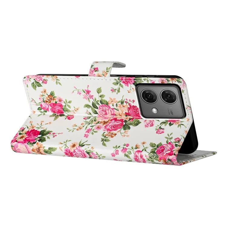For Motorola Moto G84 5G Leather Case Wallet Cover with Card Slot Holder Stand