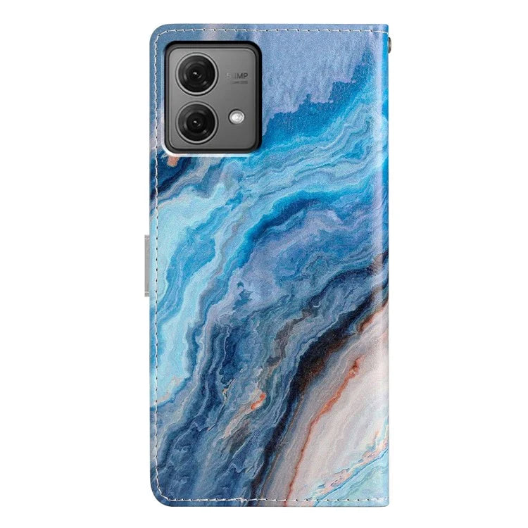 For Motorola Moto G84 5G Leather Case Wallet Cover with Card Slot Holder Stand