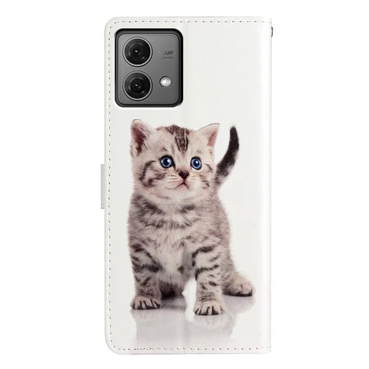For Motorola Moto G84 5G Leather Case Wallet Cover with Card Slot Holder Stand