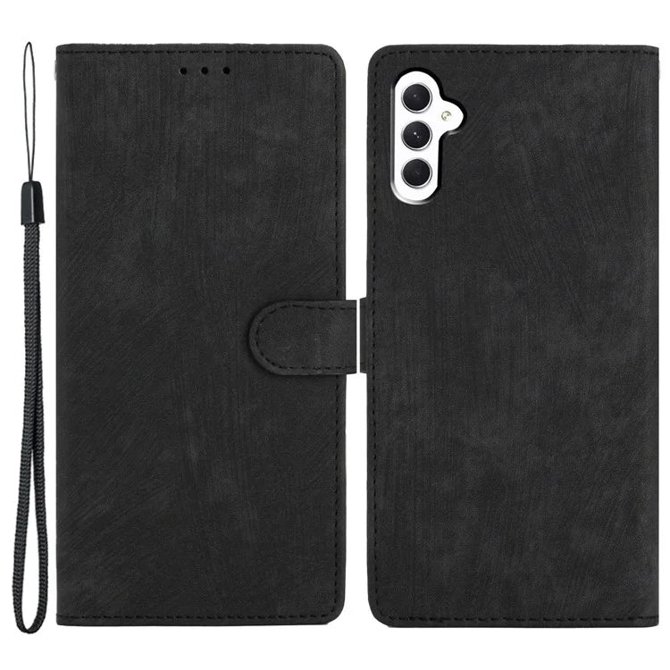 Leather Case for Samsung Galaxy A55 5G Shell Solid Color Stand Wallet Phone Cover