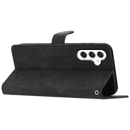 Leather Case for Samsung Galaxy A55 5G Shell Solid Color Stand Wallet Phone Cover