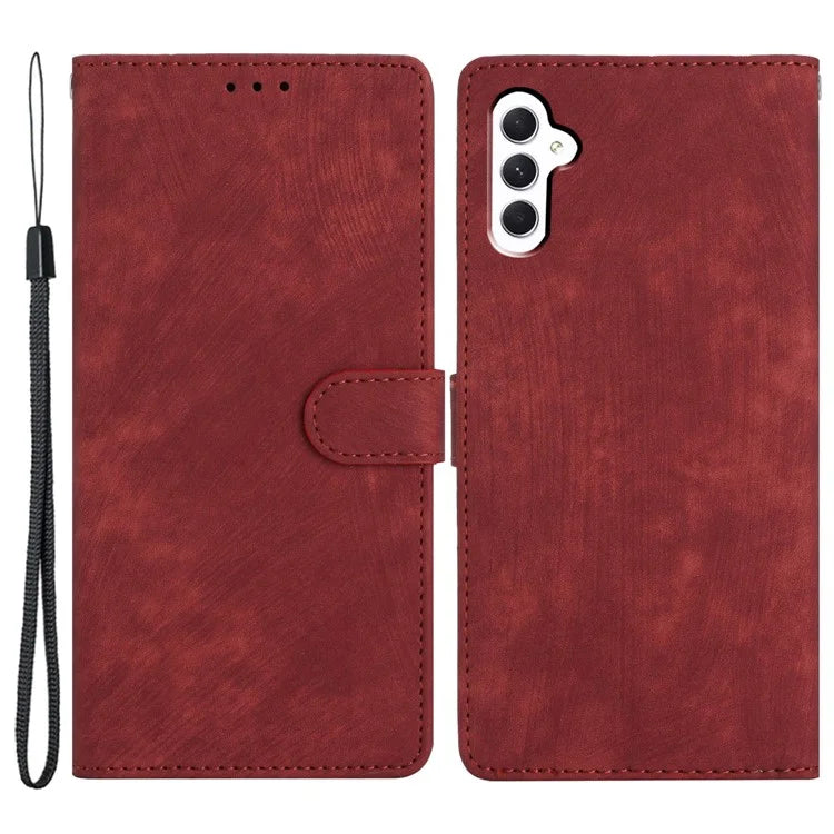 Leather Case for Samsung Galaxy A55 5G Shell Solid Color Stand Wallet Phone Cover