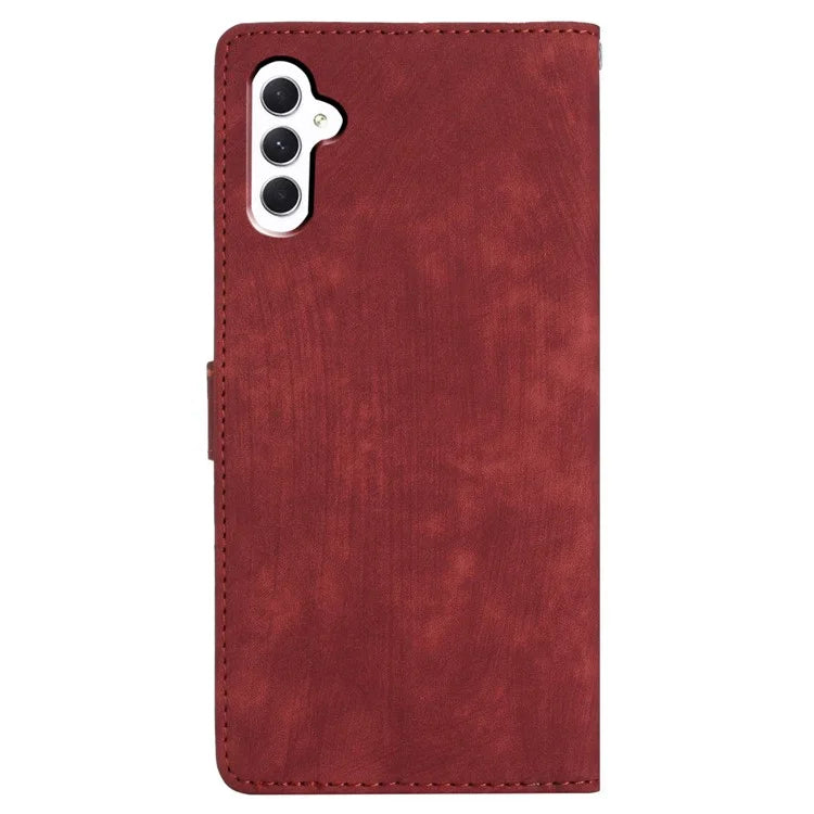 Leather Case for Samsung Galaxy A55 5G Shell Solid Color Stand Wallet Phone Cover