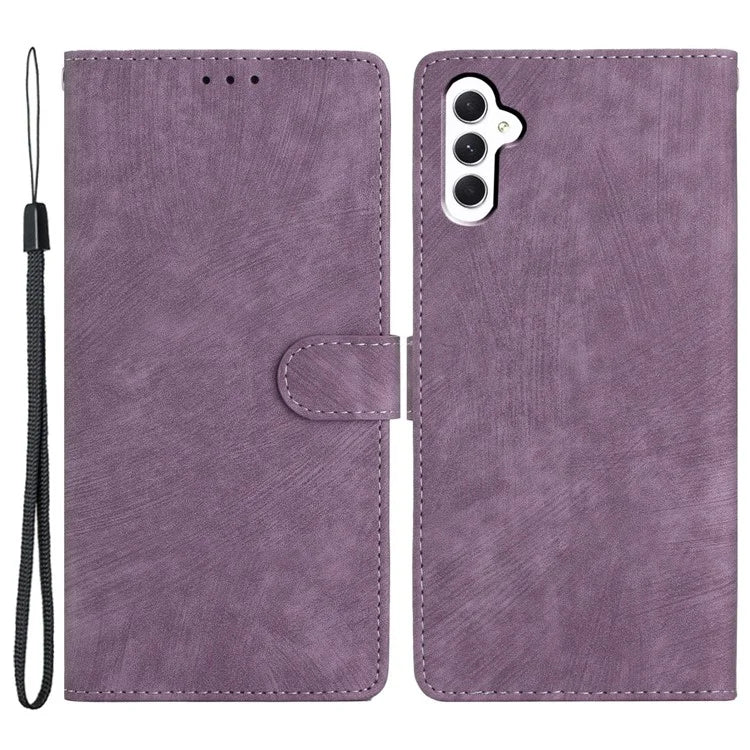 Leather Case for Samsung Galaxy A55 5G Shell Solid Color Stand Wallet Phone Cover