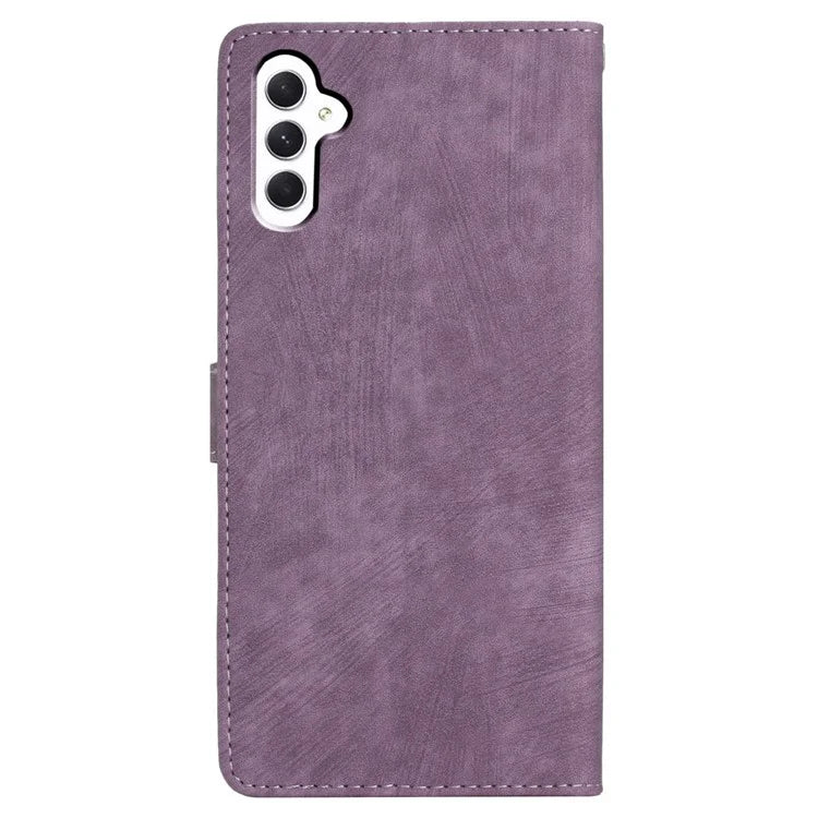 Leather Case for Samsung Galaxy A55 5G Shell Solid Color Stand Wallet Phone Cover