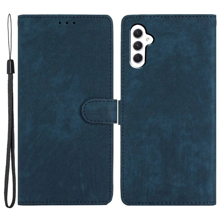Leather Case for Samsung Galaxy A55 5G Shell Solid Color Stand Wallet Phone Cover