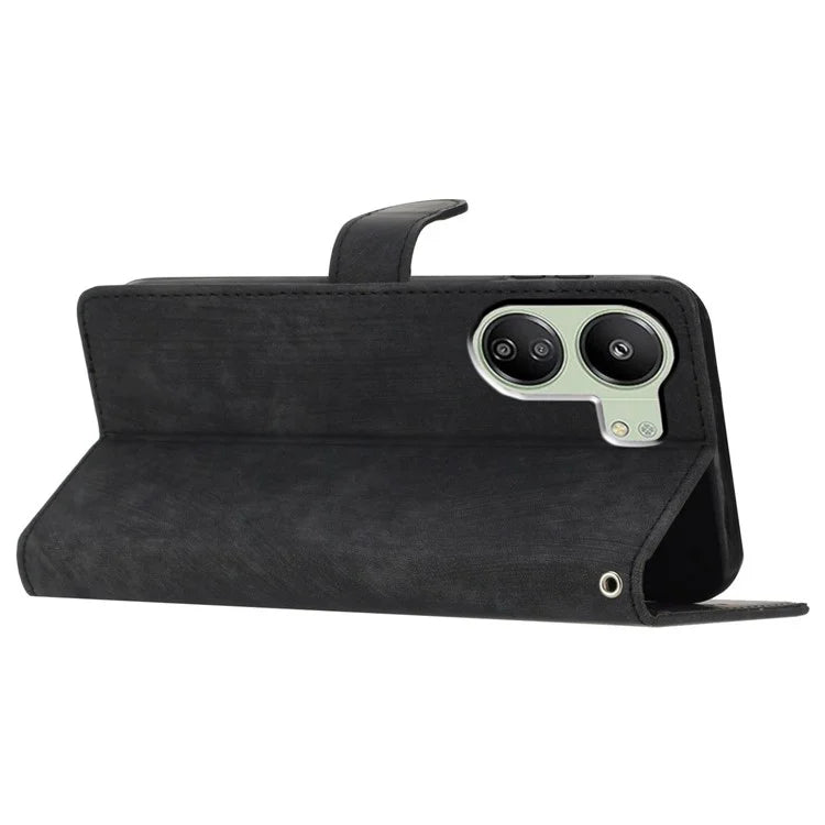 For Xiaomi Redmi 13C 4G / Poco C65 4G Cell Phone Case Skin-touch Leather Flip Stand Cover