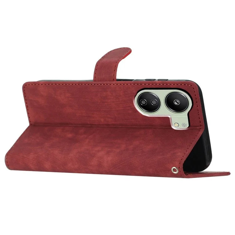 For Xiaomi Redmi 13C 4G / Poco C65 4G Cell Phone Case Skin-touch Leather Flip Stand Cover