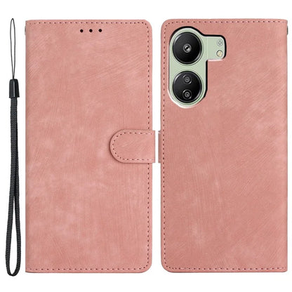 For Xiaomi Redmi 13C 4G / Poco C65 4G Cell Phone Case Skin-touch Leather Flip Stand Cover Gold