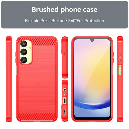 For Samsung Galaxy A25 5G (Global) (161.0 x 76.5 x 8.3mm) Brushed Cell Phone Case Anti-Scratch TPU Phone Cover