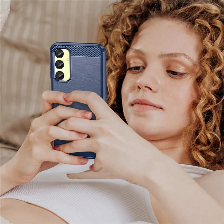 For Samsung Galaxy A25 5G (Global) (161.0 x 76.5 x 8.3mm) Brushed Cell Phone Case Anti-Scratch TPU Phone Cover