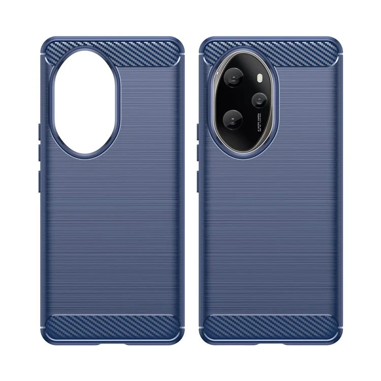 For Honor 100 Pro 5G Case Carbon Fiber Brushed TPU Phone Cover