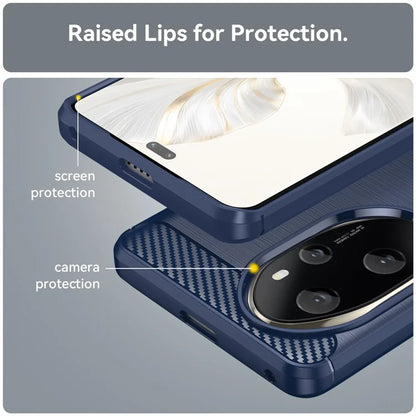 For Honor 100 Pro 5G Case Carbon Fiber Brushed TPU Phone Cover