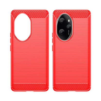 For Honor 100 Pro 5G Case Carbon Fiber Brushed TPU Phone Cover
