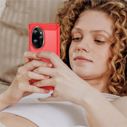For Honor 100 Pro 5G Case Carbon Fiber Brushed TPU Phone Cover