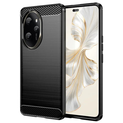 For Honor 100 Pro 5G Case Carbon Fiber Brushed TPU Phone Cover