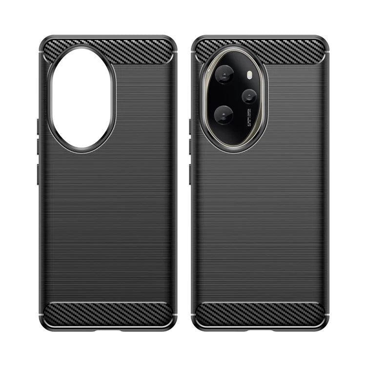 For Honor 100 Pro 5G Case Carbon Fiber Brushed TPU Phone Cover