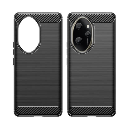 For Honor 100 Pro 5G Case Carbon Fiber Brushed TPU Phone Cover