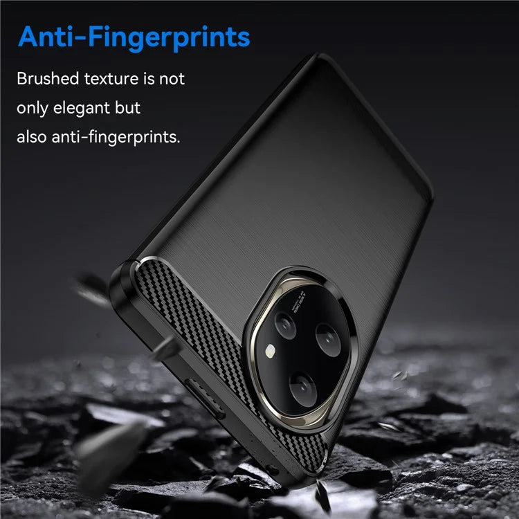 For Honor 100 Pro 5G Case Carbon Fiber Brushed TPU Phone Cover