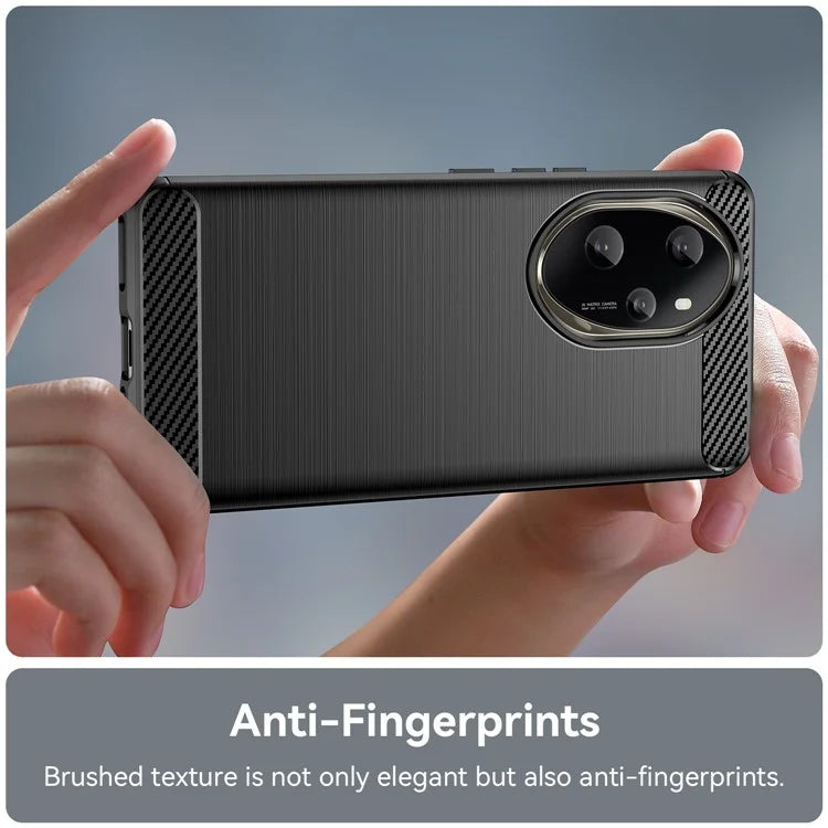 For Honor 100 Pro 5G Case Carbon Fiber Brushed TPU Phone Cover