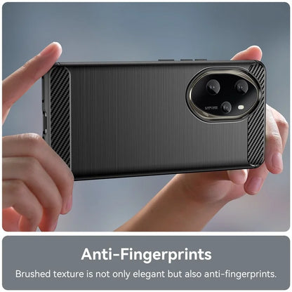 For Honor 100 Pro 5G Case Carbon Fiber Brushed TPU Phone Cover
