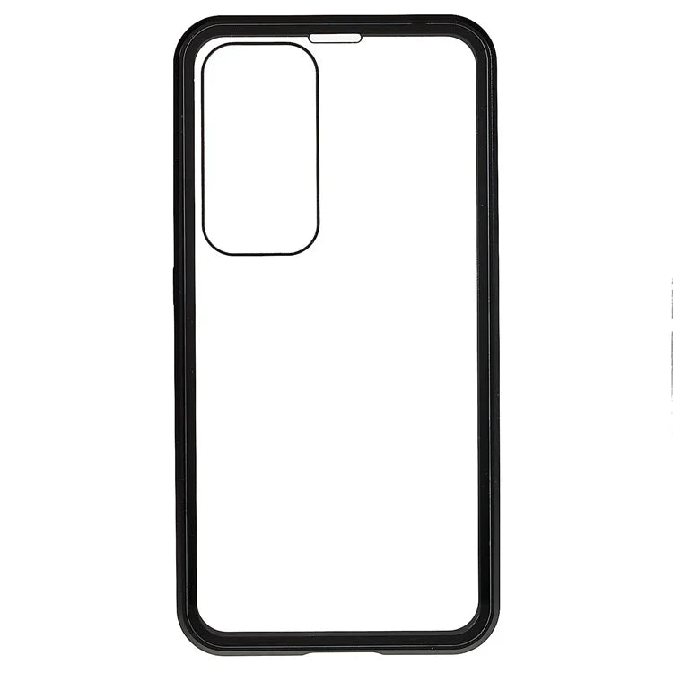 For Samsung Galaxy S24 Magnetic Case Double-Sided Tempered Glass Metal Frame Phone Cover