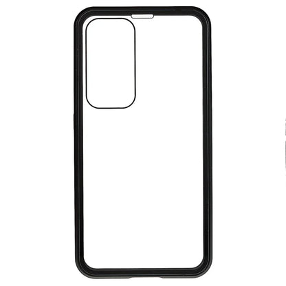 For Samsung Galaxy S24 Magnetic Case Double-Sided Tempered Glass Metal Frame Phone Cover