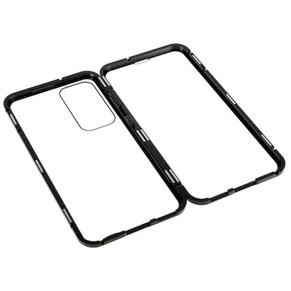 For Samsung Galaxy S24 Magnetic Case Double-Sided Tempered Glass Metal Frame Phone Cover