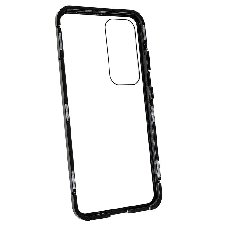 For Samsung Galaxy S24 Magnetic Case Double-Sided Tempered Glass Metal Frame Phone Cover